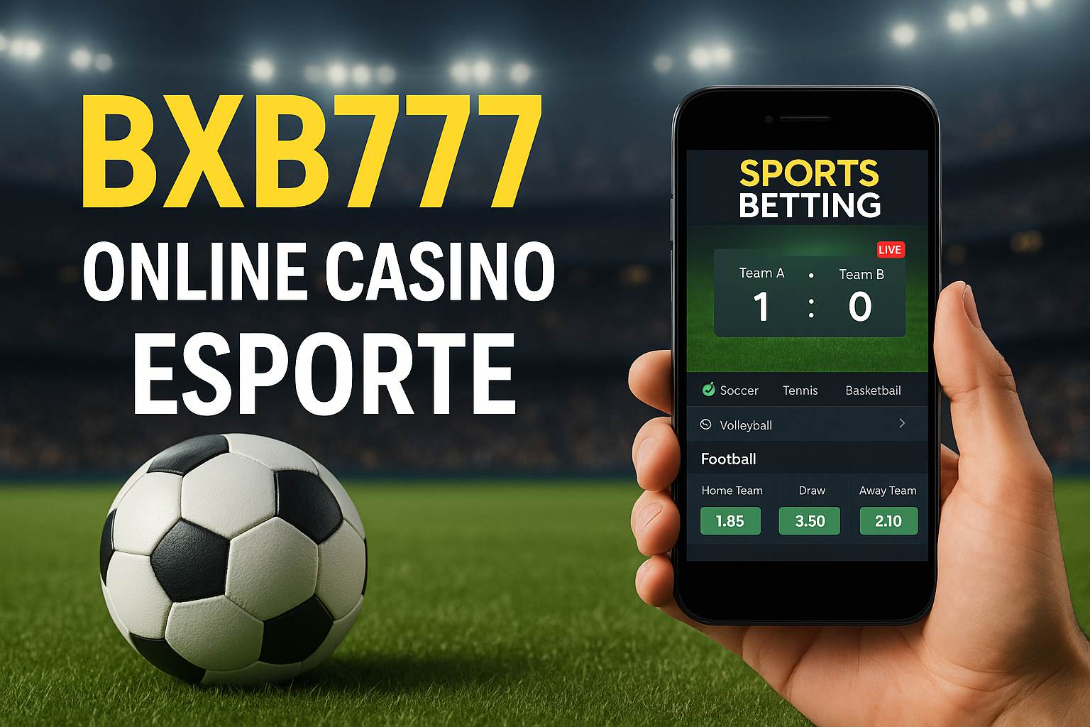Aposte em apostas esportivas no cassino online BXB777